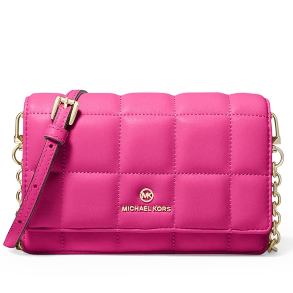 Michael Kors Fuchsia Quilted Leather Satchel